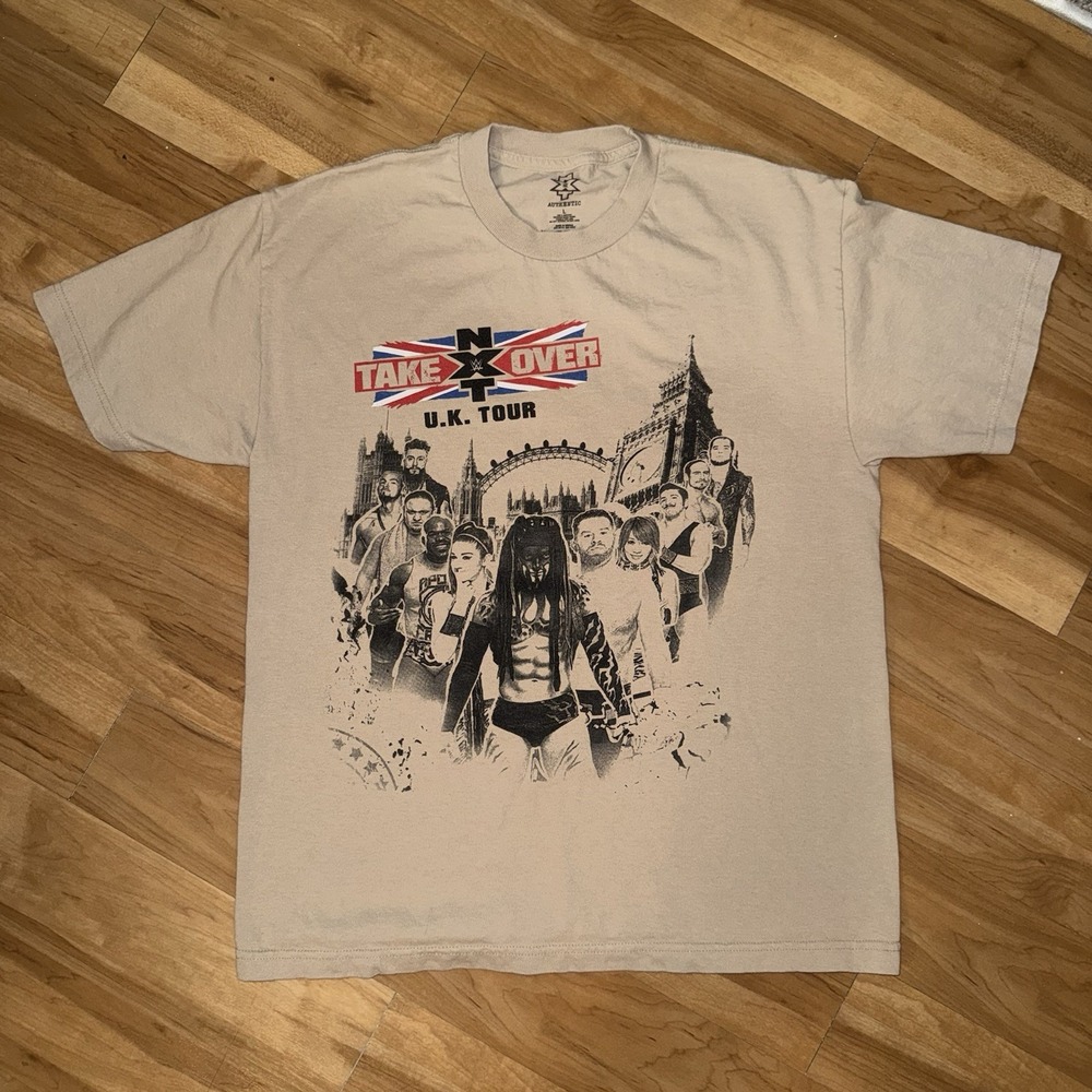1. WWE NXT TakeOver London T-Shirt 2015 Finn Bálor Samoa Joe Vtg LARGE L